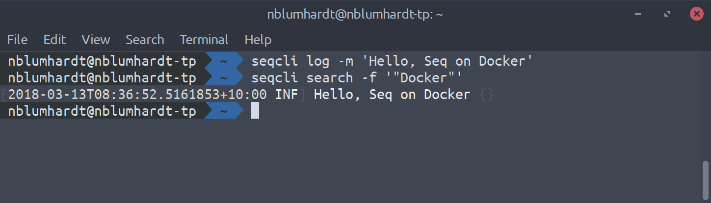 Hello, Seq on Docker